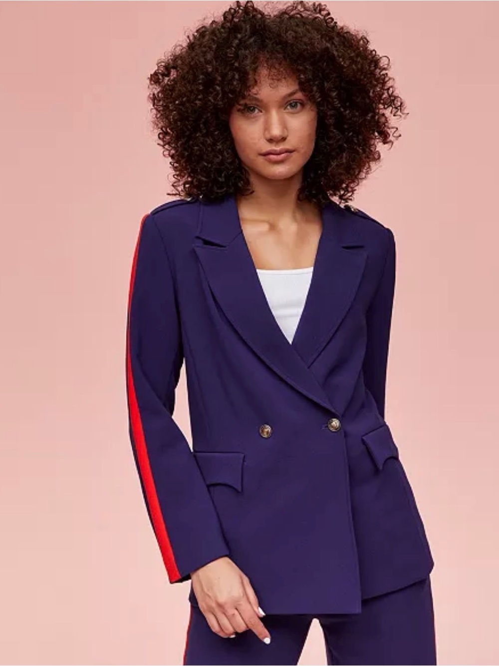 Disney x Macy's
Women's Minnie Majorette Double-Breasted Boyfriend Blazer NWT